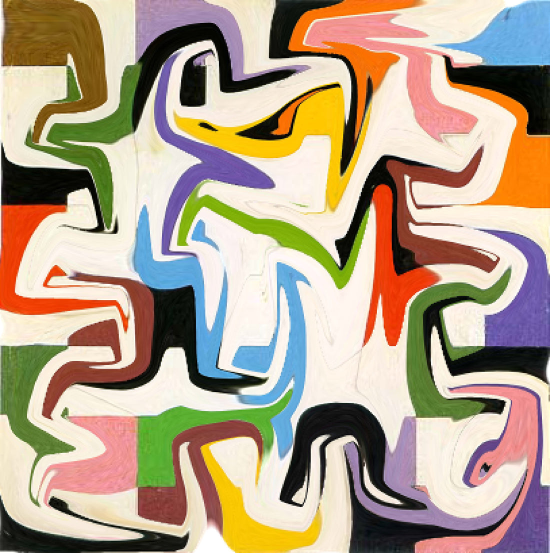 Study for 64 Panels Colors for a Large Wall - Fingered