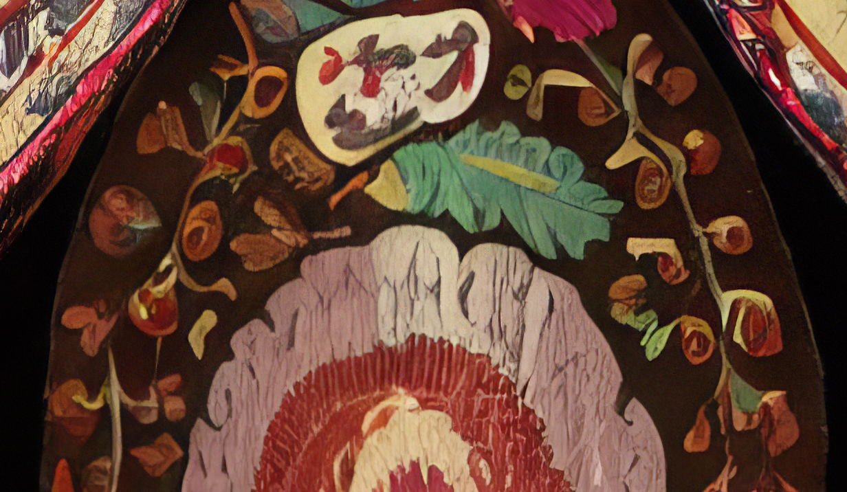 AI Suzani series: Self-exoticisation Archives III, video still II