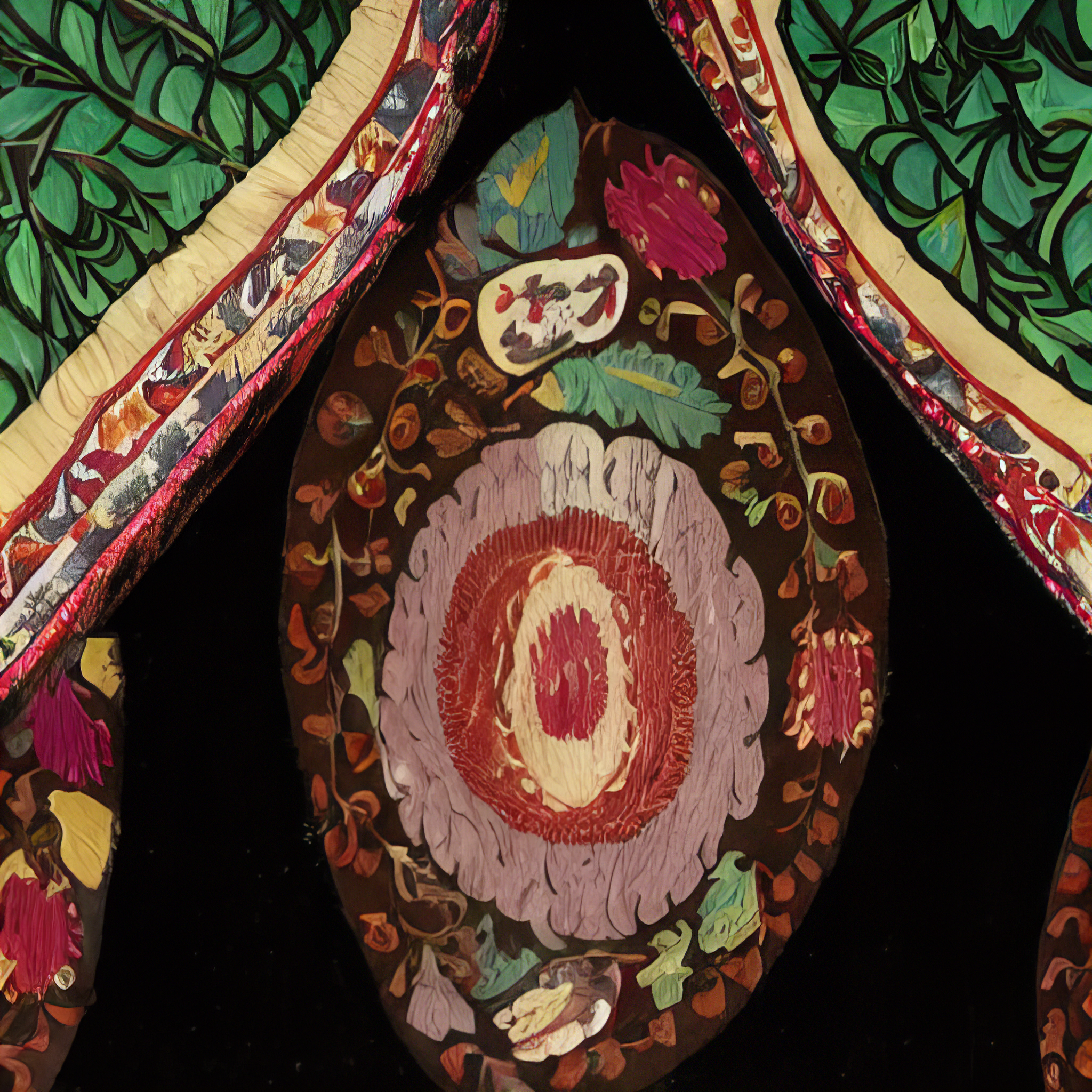 AI Suzani series: Self-exoticisation Archives III, video still II