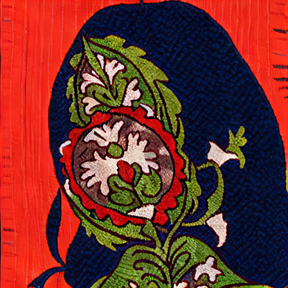 AI Suzani series: Self-exoticisation Archives II, video still II