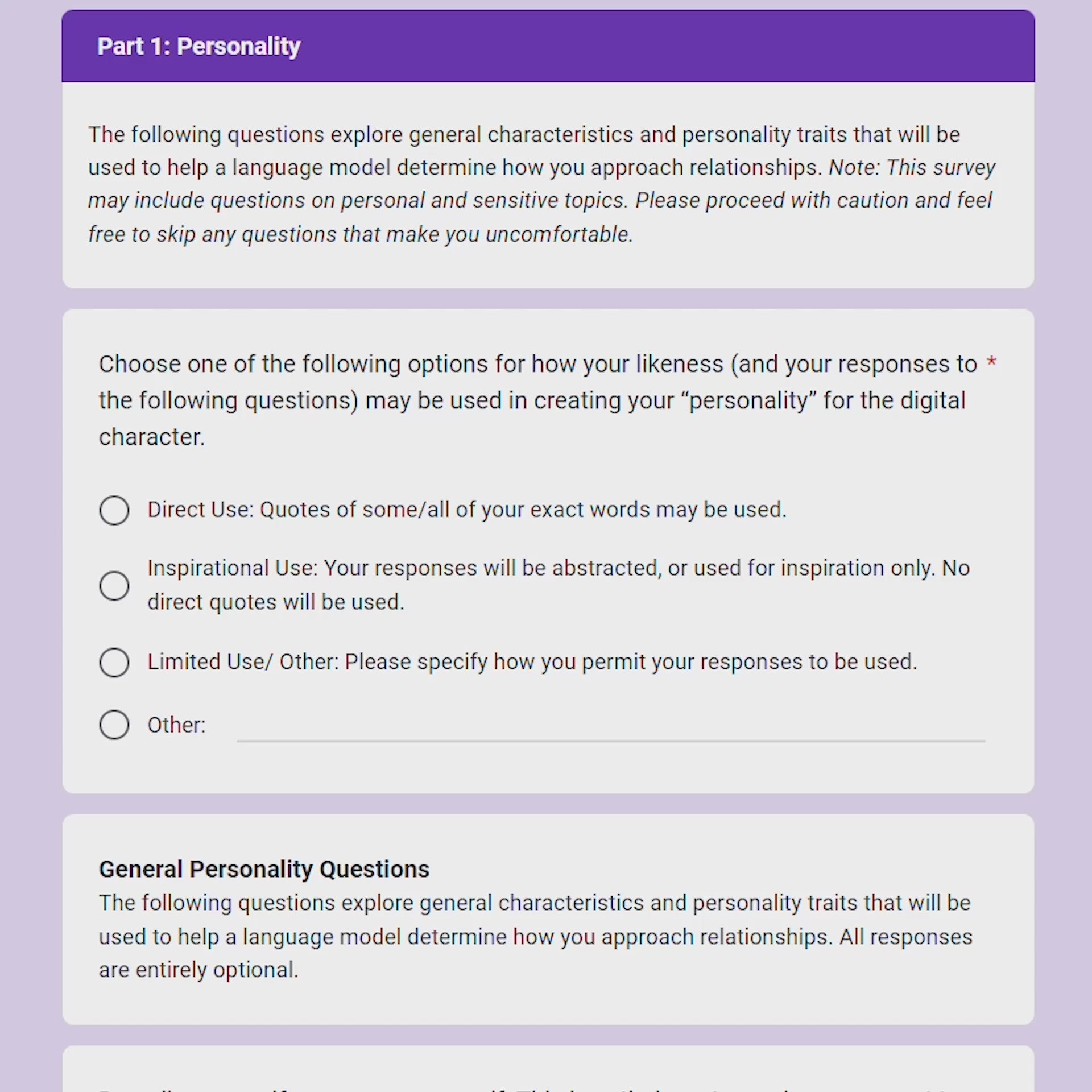 Conflicts Form Development 01-04